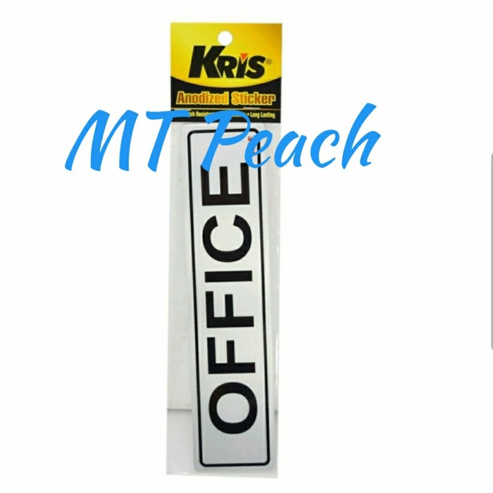 

KRIS STIKER OFFICE SIGN LABEL ANODIZED STICKER MA17