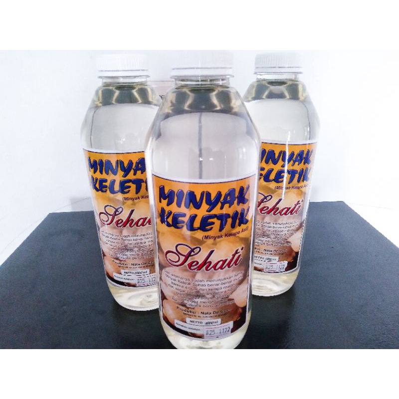 

MINYAK KELAPA MURNI 100% 1liter / MINYAK KELETIK SEHATI / KELENTIK / 1000ml