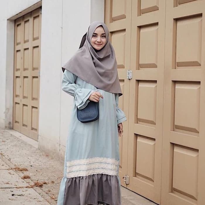MURAH Pakaian atasan set muslimah sabyan ibu wanita gamis syari murah Setelan hijab Baju syari : La