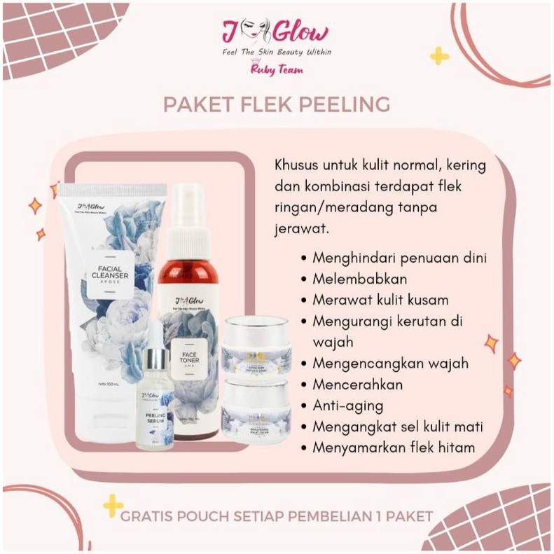 Jglow Paket Flek Pelling Serum(Ampuh memudarkan Flek Hitam)Paket Spot Exfoliating Serum