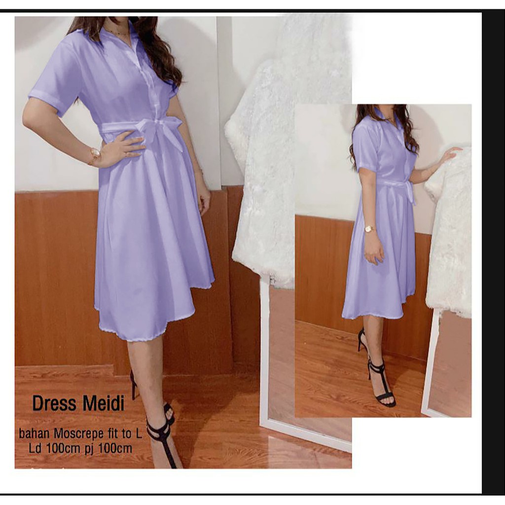 WSE390 - Dress Meidi / Dress Wanita / Dress Wanita Korea / Dress Wanita Panjang / PREMIUM QUALITY