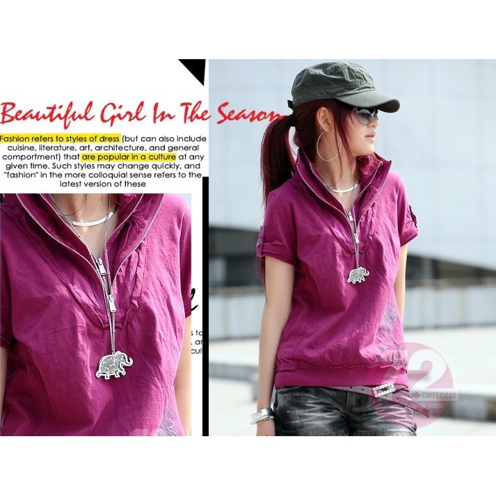 Blouse Import Double Collar 300583