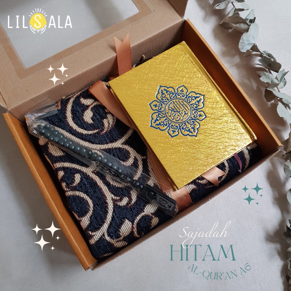 [BS9QT] PAKET SAJADAH TURKI S9 + AL QURAN  + BONUS TASBIH + PACKING BOX JINJING HAMPERS GURU KADO GURU