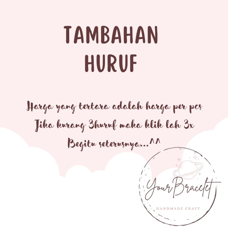 YB- Tambahan huruf/ tambahan font custom