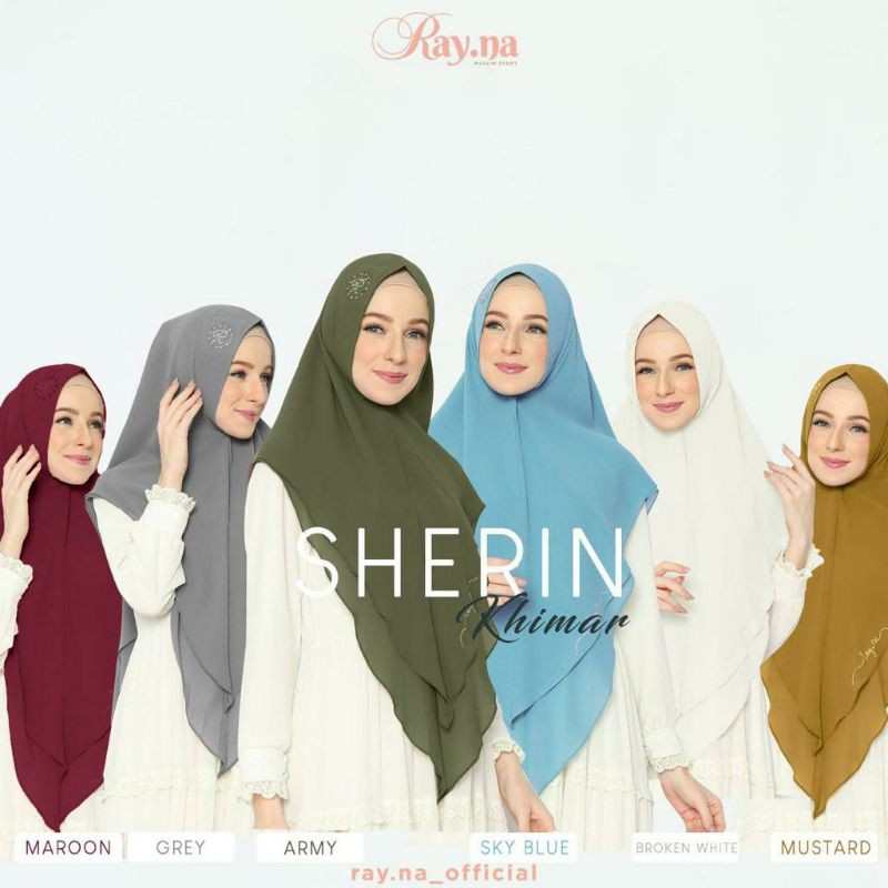 SHERIN Khimar by RAY.NA Original Rayna Hijab Syari Murah Kekinian Bestseller Terlaris