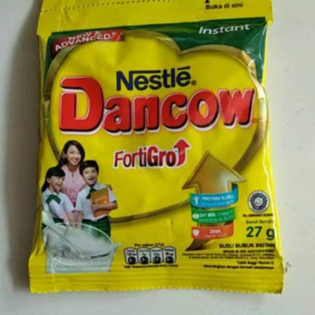 SUSU BUBUK DANCOW PUTIH SACHET FORTIGO 27gr | Shopee Indonesia