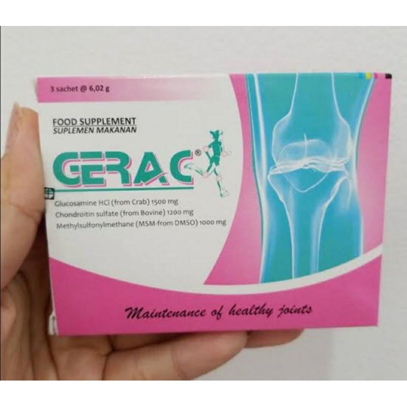 Gerac Powder Vitamin Sendi Glucossamine Chondroitin MSM
