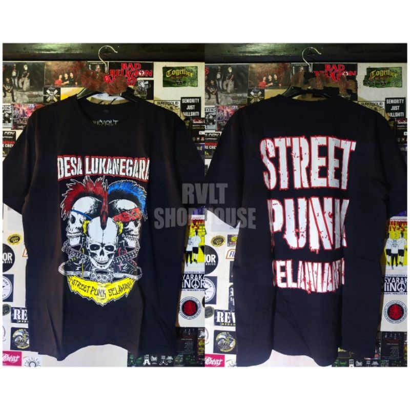 kaos band punk (Desa luka negara)street punk selamanya