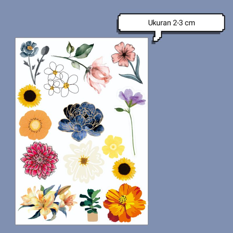 

[ 1PACK] [FLOWER EDITION] STICKER TUMBLR UNTUK LAPTOP/BINDER/NOTEBOOK/HP