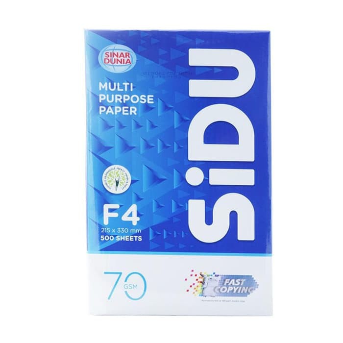 

KERTAS HVS FOLIO (F4) 70 Gram Sidu