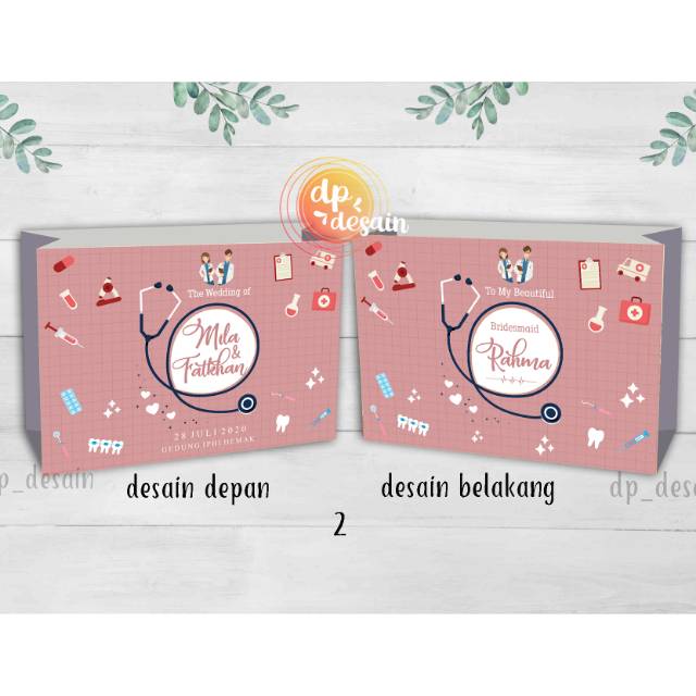 

Paperbag Bridesmaid Card Doctor theme custom (tanpa laminasi)