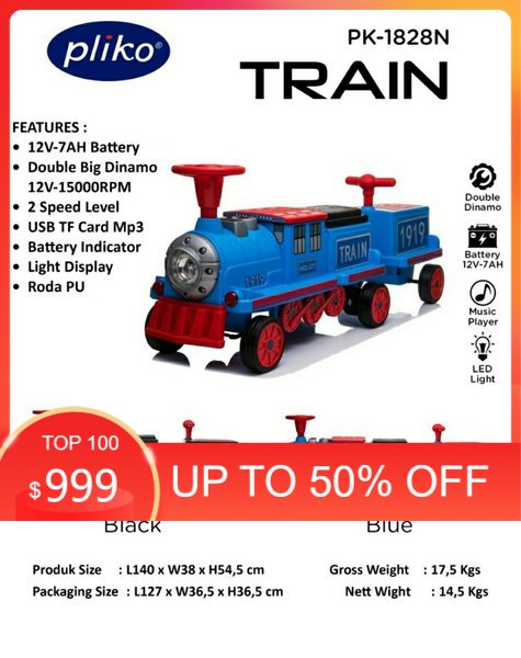 Kereta mainan anak Pliko PK 1828