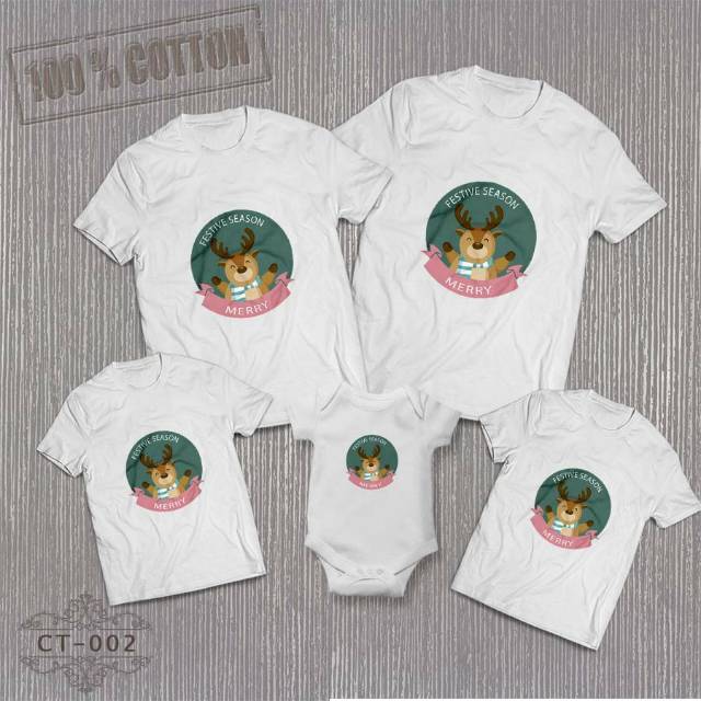 Kaos christmas day kaos oblong pria wanita anak couple family custom