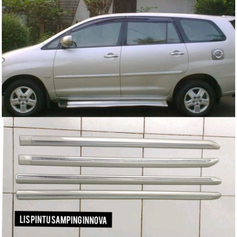 List body side moulding inova/lis bodi samping pintu mobil innova lama 2005-2015 abs plastik Silver