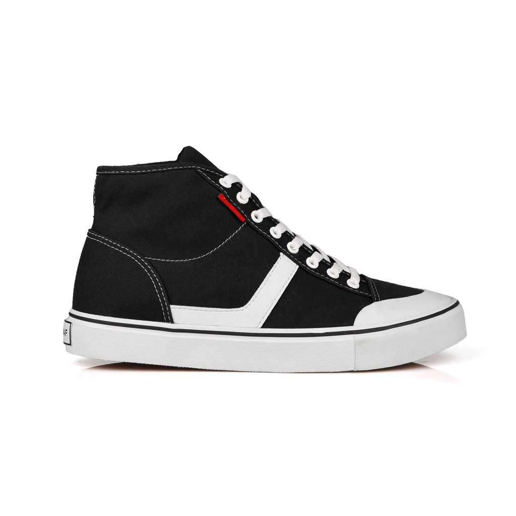 

LIVEHAF - Canva High Sneakers Black-White