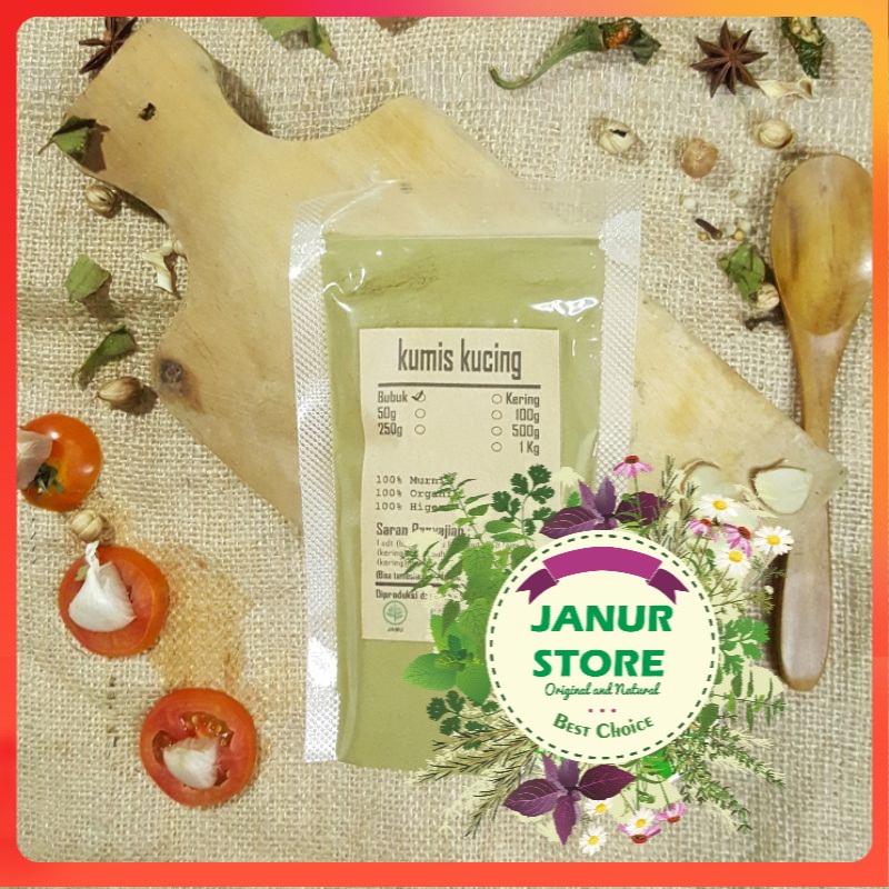 

DAUN KUMIS KUCING BUBUK 500 GRAM - Orthosiphon Aristatus - MURNI - JSR - REMPAH - PREMIUM QUALITY