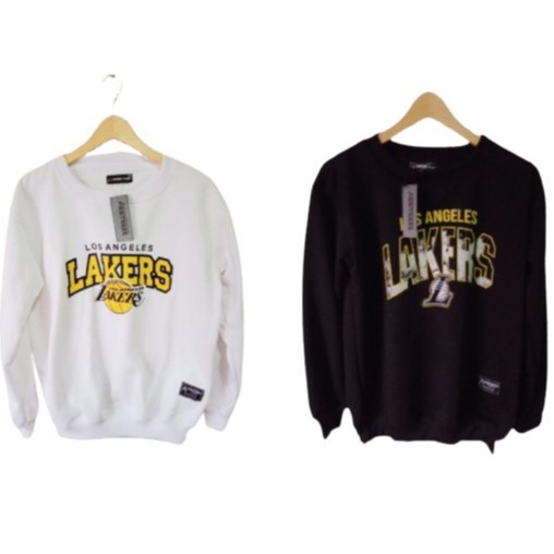 SWEATER CREWNECK NIKE X LAKERS PUTIH DAN HITAM PREMIUM BESTSELLER