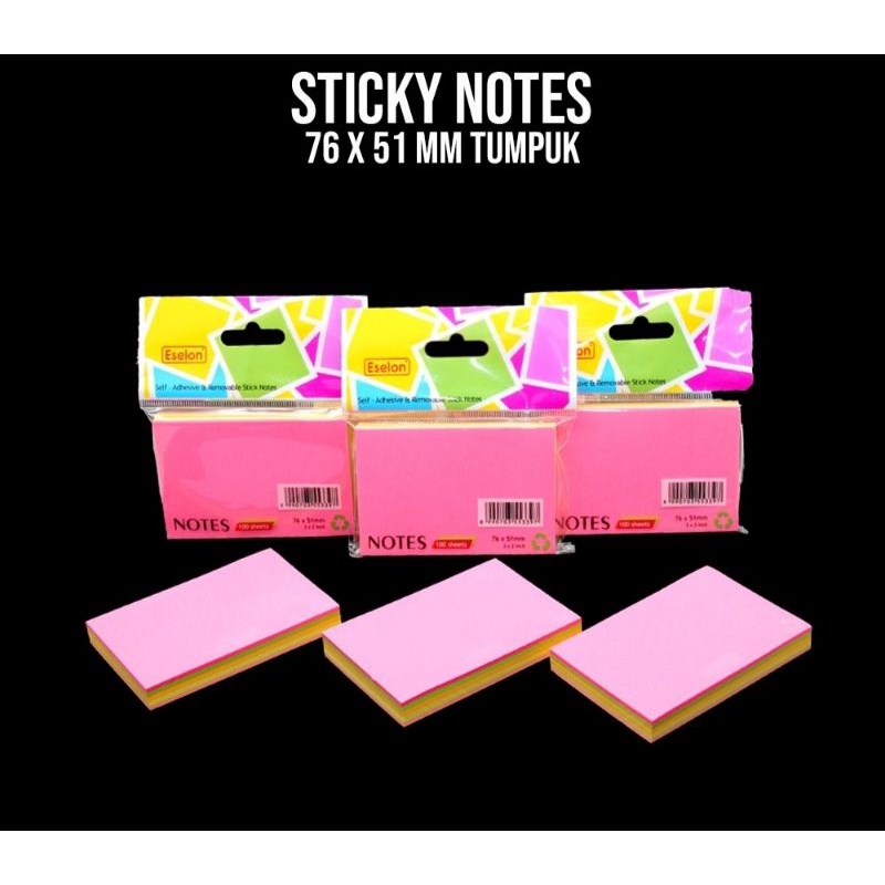 STICKY NOTE 76 X 51 MM POST IT MEMO TEMPEL WARNA STICKYNOTES 5 WARNA