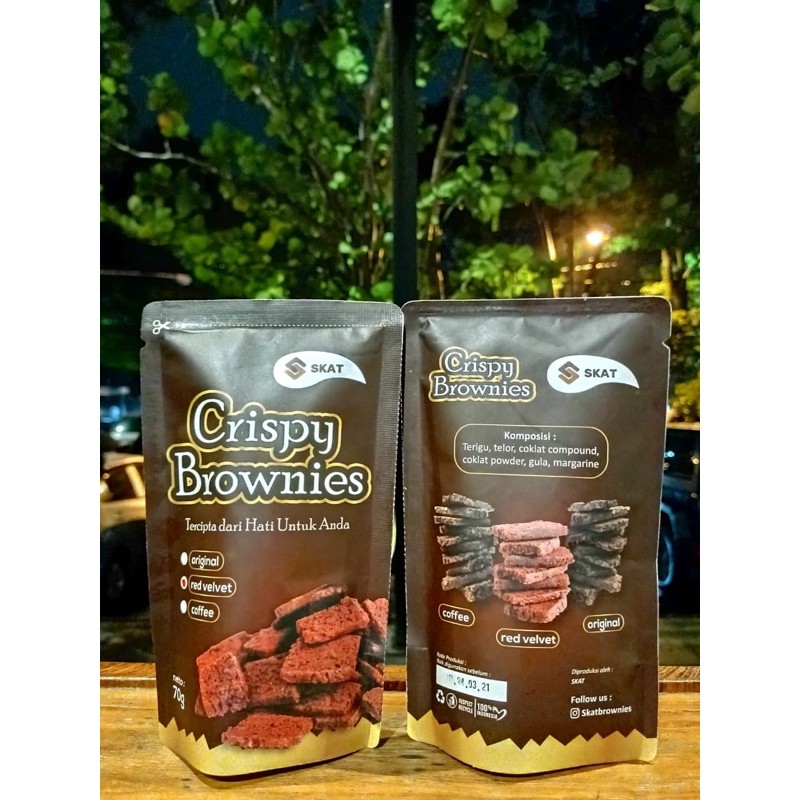 crispy brownies skat/makanan kering brownies bandung gosend/grab instan