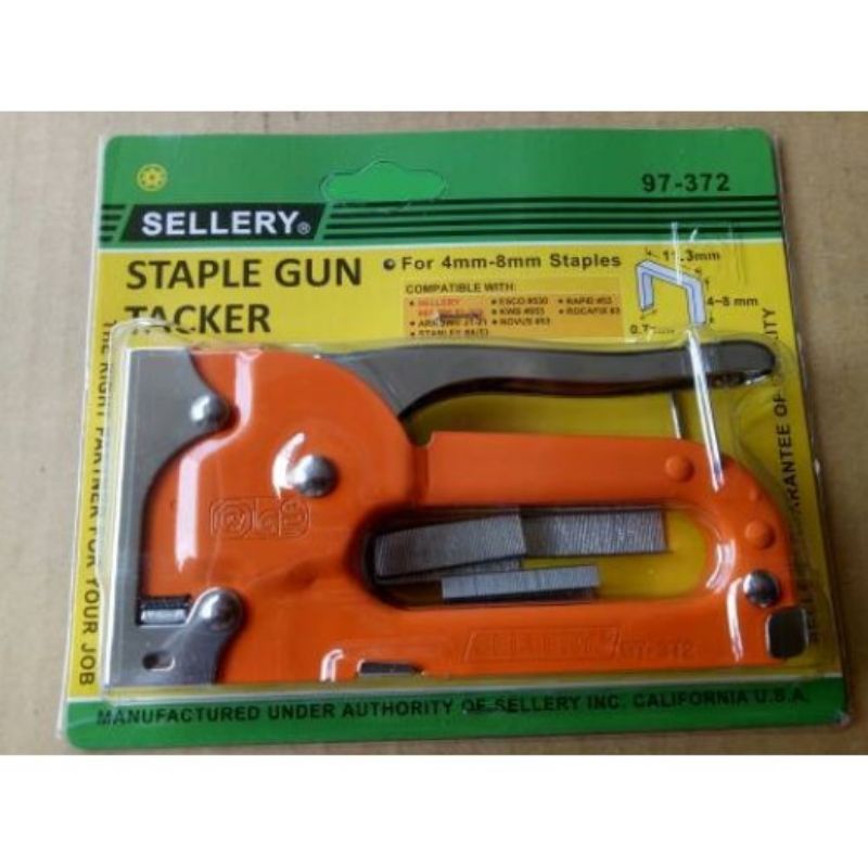 

STAPLE GUN TACKER SELLERY STAPLES HEKTER TEMBAK 97-372