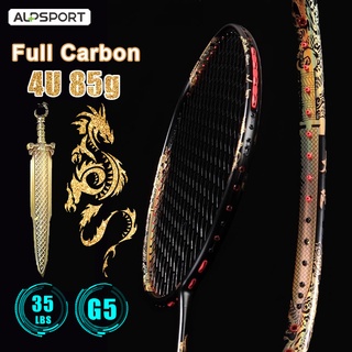 Alpsport TAJ 4U 35 LBS 7mm G5 Pro 100% Raket Badminton Bahan Full Carbon