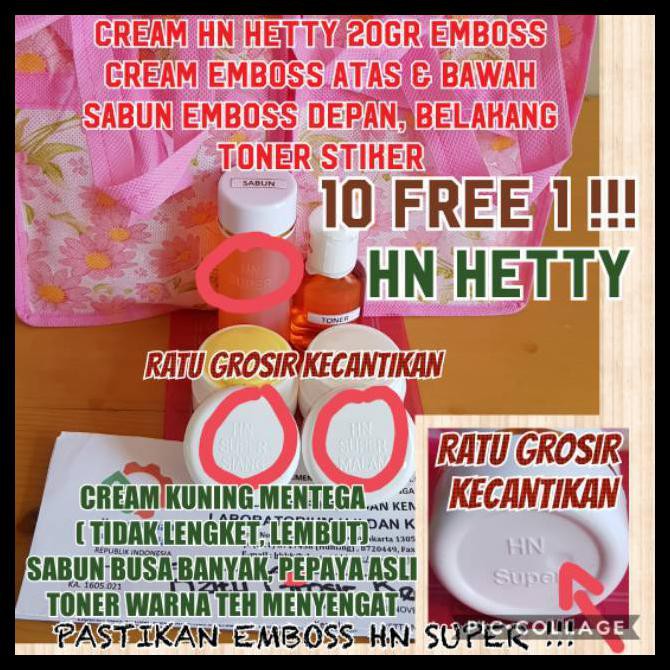 Kekinian Lips719 Cream Hn Hetty Asli 20gr Emboss Atas Bawah Timbul