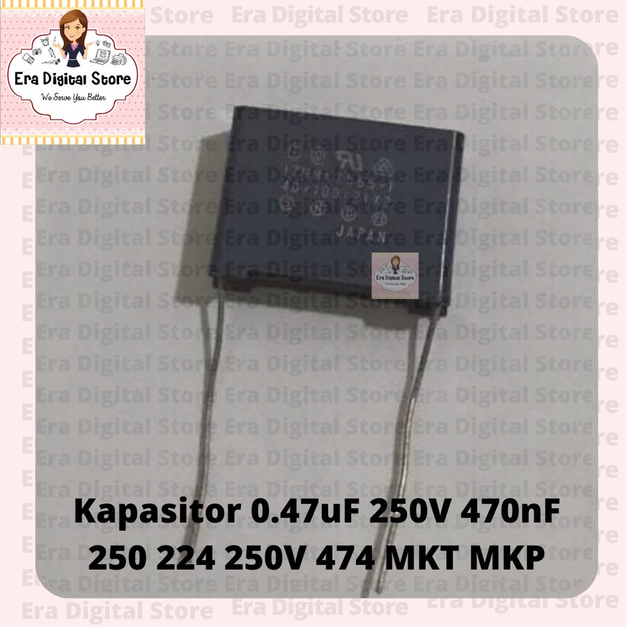 Kapasitor 0.47uF 250V 470nF 250 224 250V 474 MKT MKP