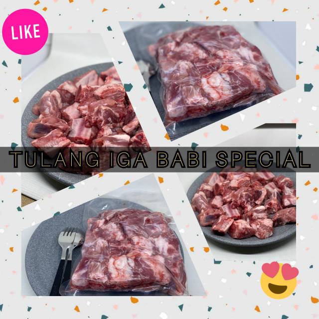 

Tulang Iga Babi spesial 1kg di press n vacum. Tulang Iga Babi frozen