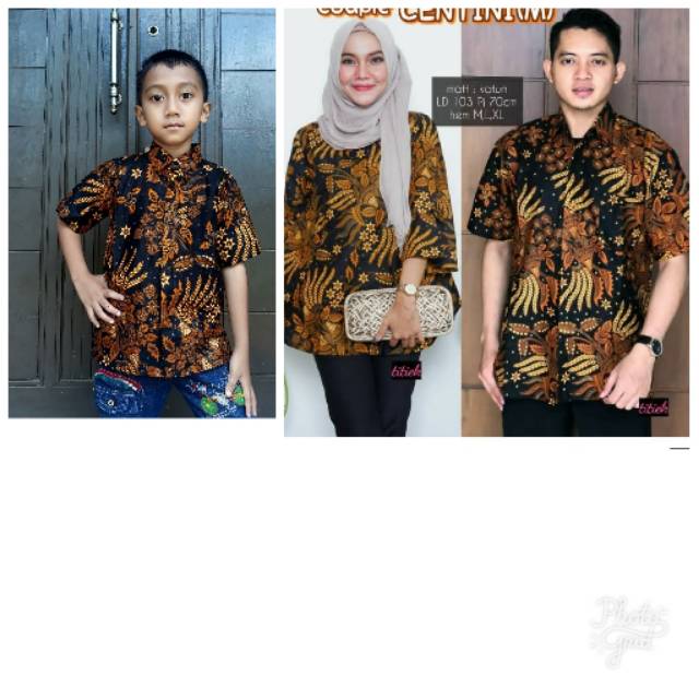 baju ibu dan anak couple keluarga / Sarimbit batik Couple atasan kemeja