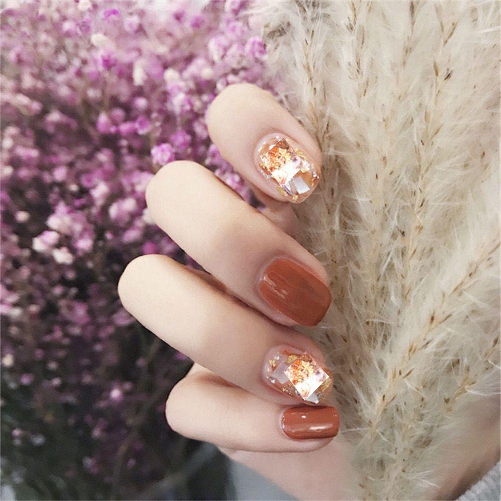 AUGUSTINA Augustina Dekorasi Nail Art Transparan Persegi Es DIY Bahan Nail Beauty Salon Kuku Manicure Tools Hiasan Kuku