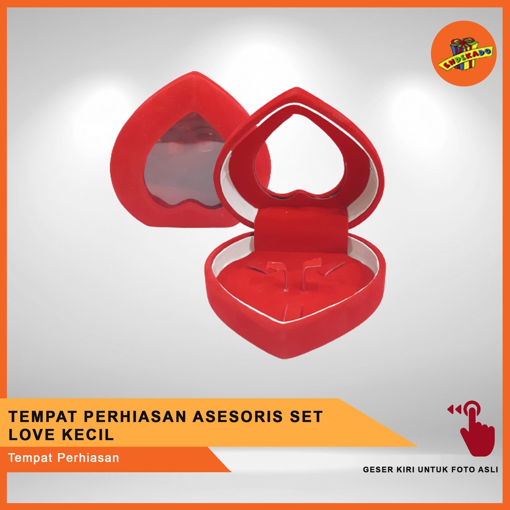 MAKASSAR! TEMPAT PERHIASAN AKSESORIS SET LOVE KECIL - Tempat Perhiasan