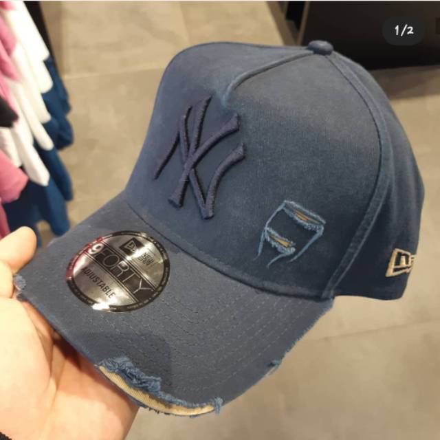 TOPI BASEBALL NEW ERA 9FORTY NY NEW YORK YANKEES DAMAGE STRAPBACK CAP CAMO