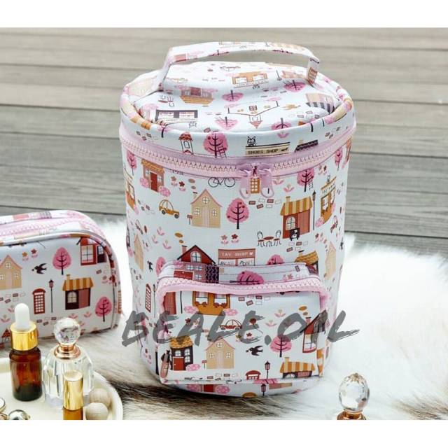 Pink House - Tas Diffuser Waterproof , Pouch Oil isi 6 , Pouch Oil isi 12 Diffuser Bag dottera oil