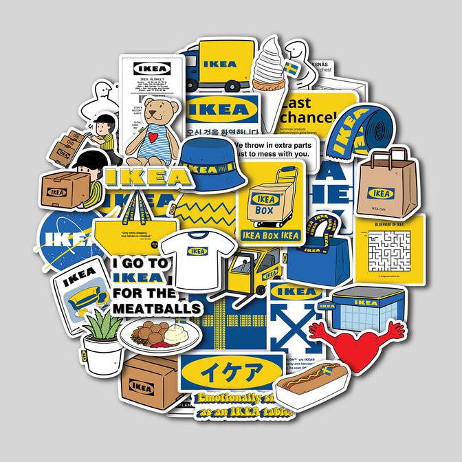 

(BISA COD) STICKER PACK IKEA THINGS IKEA | STIKER TUMBLER LAPTOP KOPER HELM TERMURAH Kode 1449