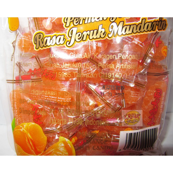 

504Oekho Jeli Jeruk / Mandarin Orange Jelly Candy 6J477iyfi