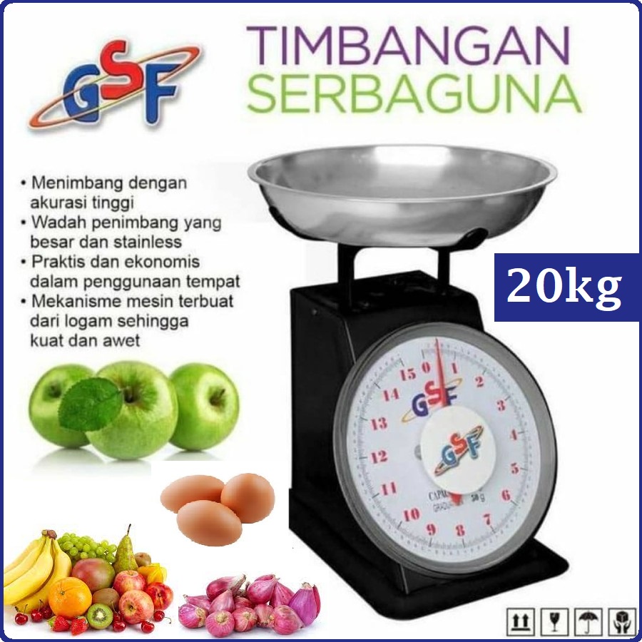Timbangan Duduk GSF 20kg Timbangan Manual Timbangan Buah Timbangan Jarum Timbangan Multifungsi