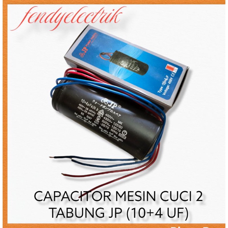 CAPASITOR/KAPASITOR MESIN CUCI JP(10+4uf)mesin cuci 2 tabung