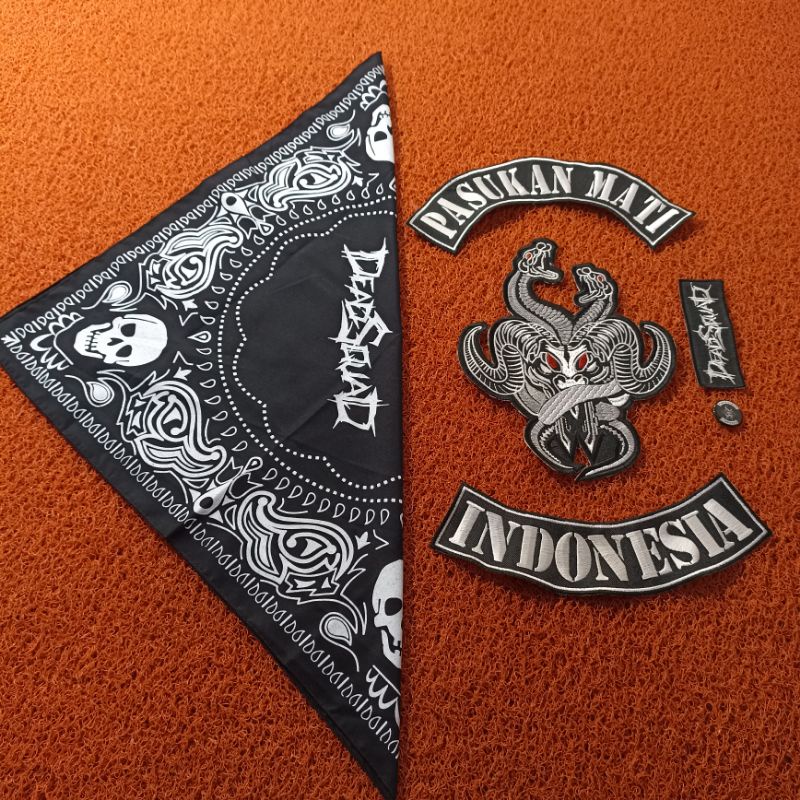 Backpatch bordir besar Pasukan Mati satu set best quality