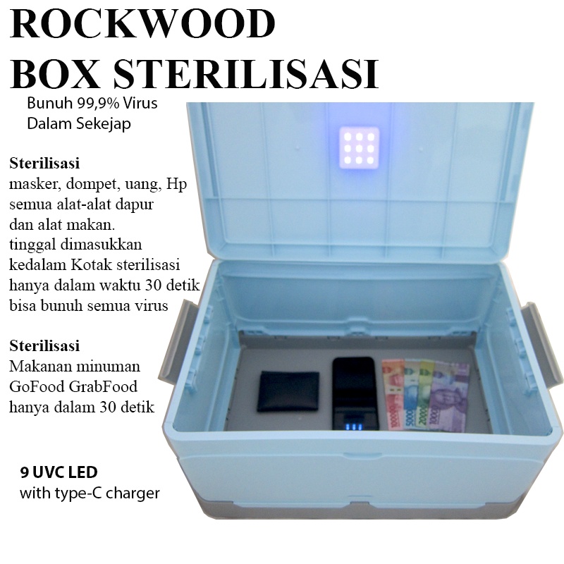 Kotak Sterilisasi UV dengan UVC LED Sterilizer Rockwood