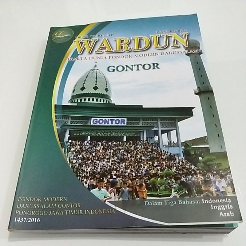 buku wardun gontor 2016 dalam 3 bahasa,Indonesia, Inggris, arab
