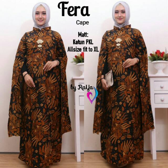 GROSIR MURAH OPEN RESELLER FERA CAPE BATIK GAMIS CAPE MODERN GAMIS BATIK