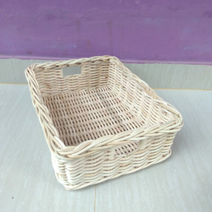 keranjang rotan kotak hampers parcel box pernikahan murah 25 X 14 X 9 cm