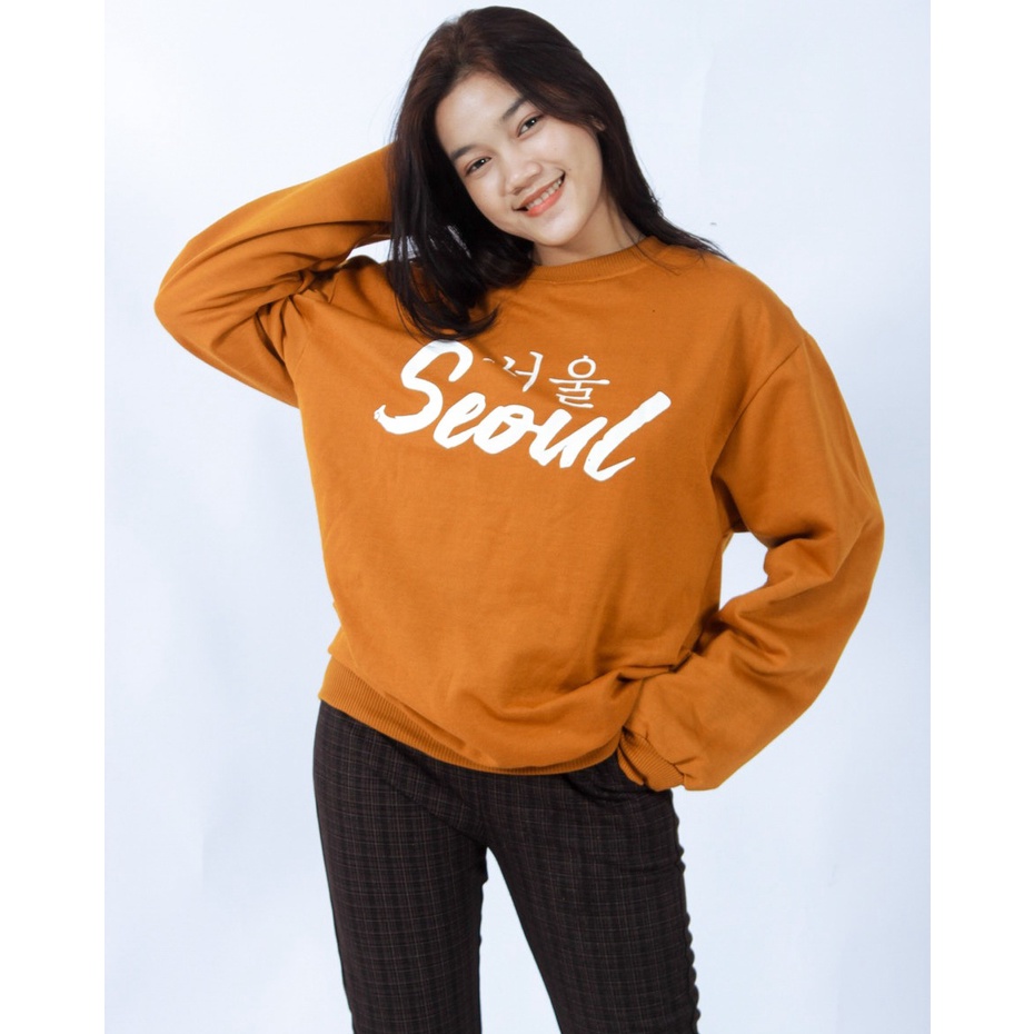 Tokomilkan - Sweater Crewneck Wanita Pria SEOUL | Sweater CN CEWEK Sweatshirt