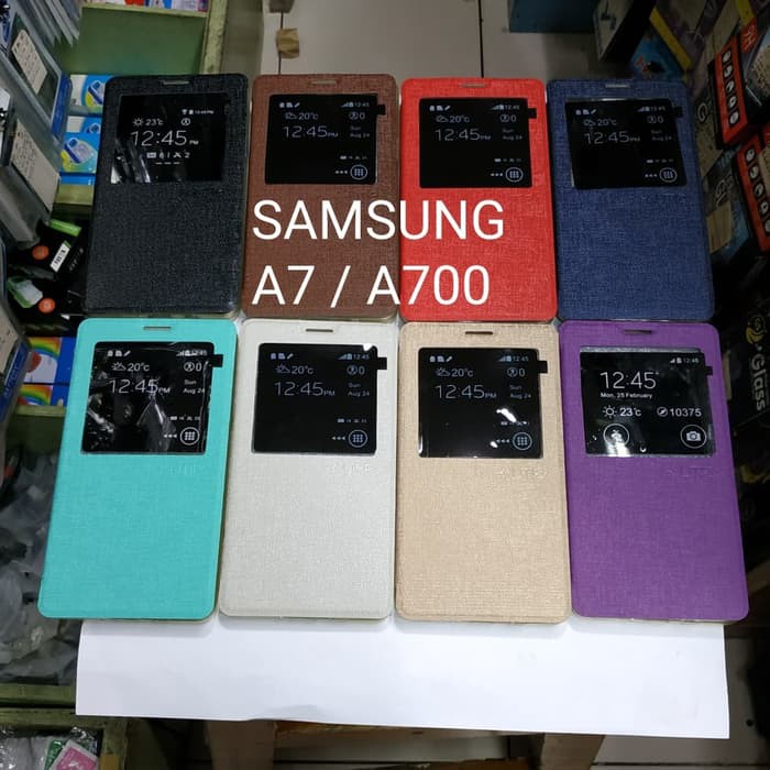 SAMSUNG A700 / A7 sarung flip cover ume/ sarung model buku