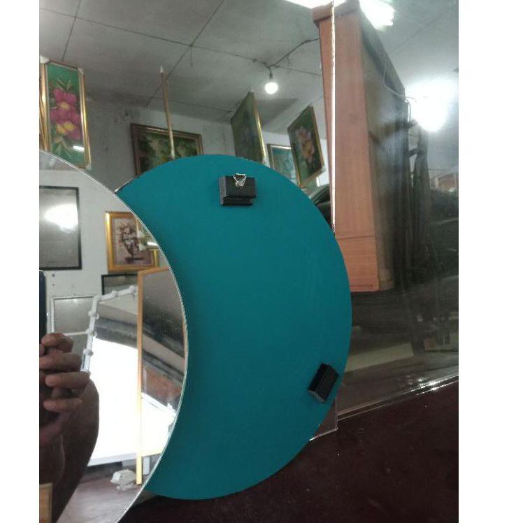 [KODE 6366] kaca cermin polos/cermin bulat/cermin dinding/cermin minimalis/cermin kamar mandi/cermin