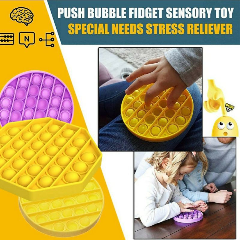 Pop it toys fidget viral mainan tiktok silikon popit