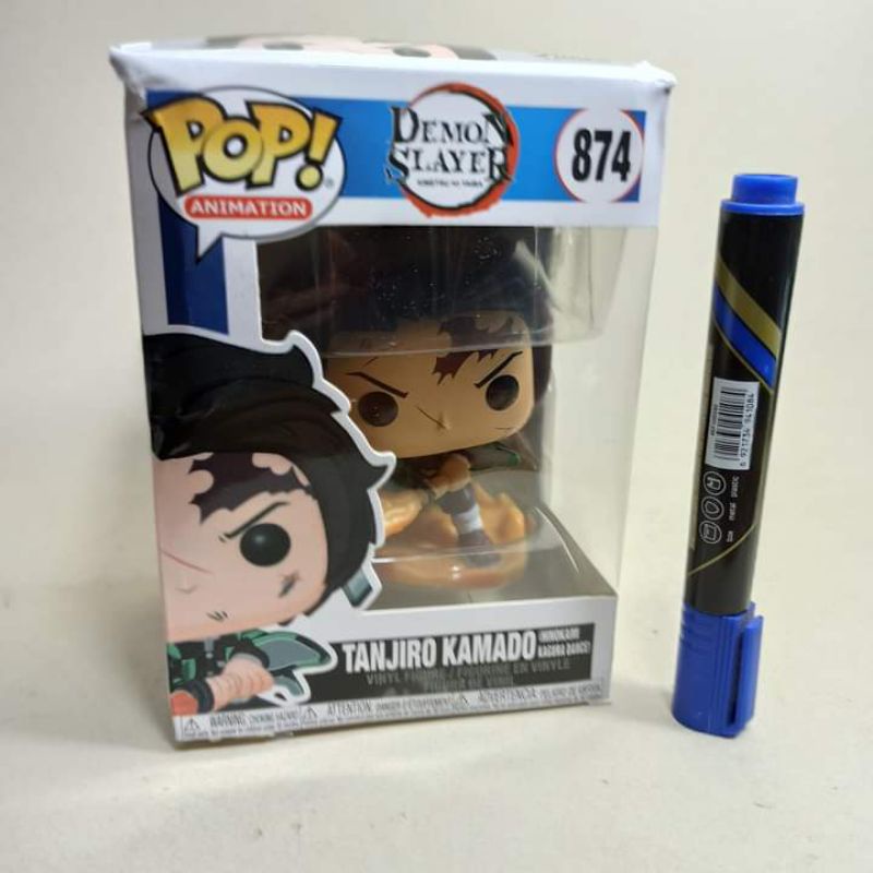 mainan action figure funko pop  874 tanjiro kamado demon slayertinggi sekitar 4 inchvinyl figure
det