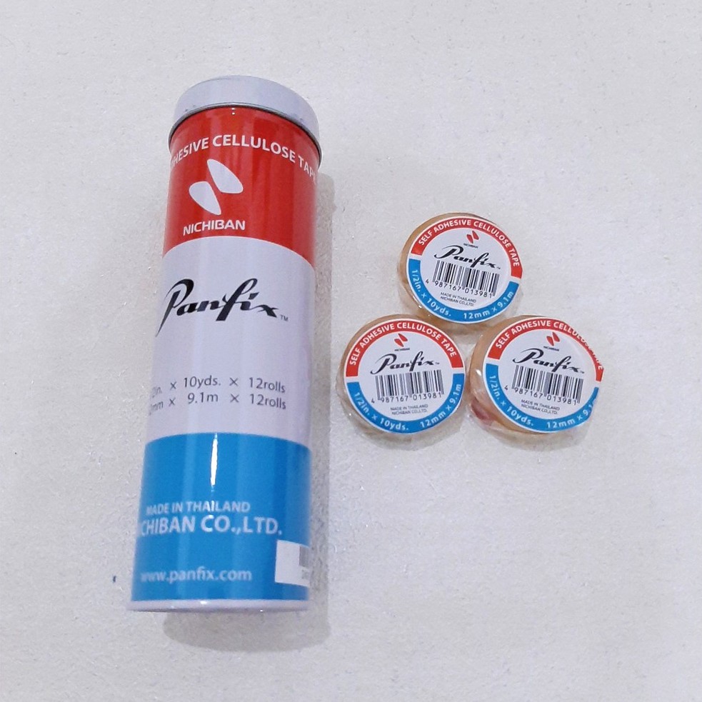 

Lakban Transparan Panfix Cellulose Tape 1/2"x10 Yards (1 Pcs)