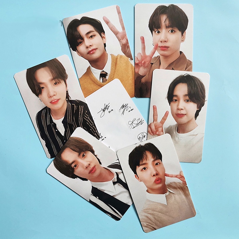 7pcs / Set Kartu Lomo Foto Kpop BTS Jimin Jin V Untuk Koleksi Fans