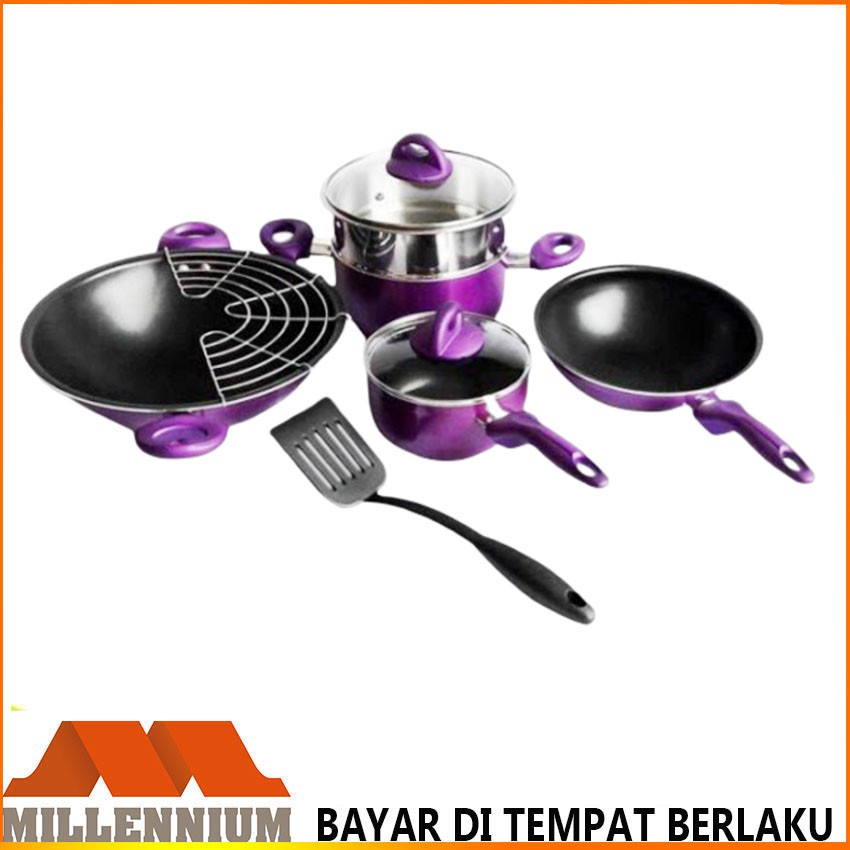 Panci Set Supra 9 Pcs Cookware Peralatan Masak Set Isi 9 Pcs